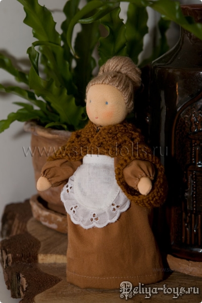 Ручная работа классическая европейская текстильная кукла. Sun-dolls. Handmade вальдорфская игрушка столбушка.