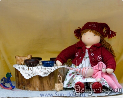 Ручная работа классическая европейская текстильная кукла. Sun-dolls. Handmade вальдорфская игрушка