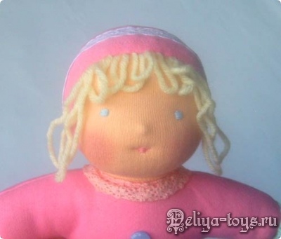 Вальдорфская кукла в пришивном комбинезоне. Кукла ручной работы. Игровая кукла для детей. Handmade waldorf doll. Ласкательная куколка.