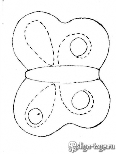Пэчворк, прихватка-бабочка, выкройка
