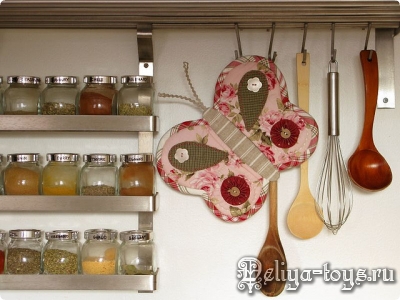 Пэчворк, прихватка-бабочка, выкройка