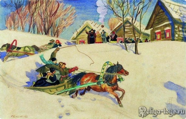 Кустодиев - Масленица, 1920 год