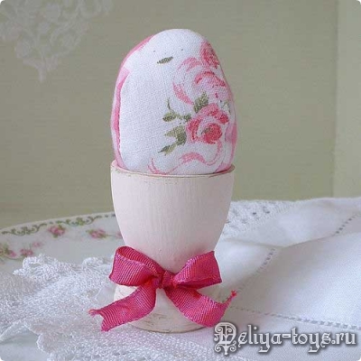 Текстильное яйцо. Яйцо их ткани. Подарок к Пасхе своими руками.