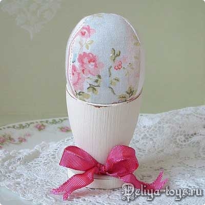 Текстильное яйцо. Яйцо их ткани. Подарок к Пасхе своими руками.