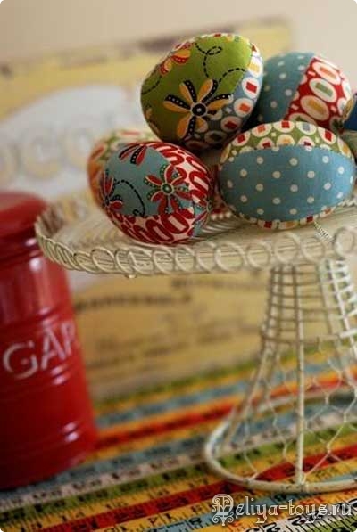 Текстильное яйцо. Яйцо их ткани. Подарок к Пасхе своими руками.