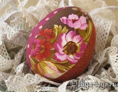 Текстильное яйцо. Яйцо их ткани. Подарок к Пасхе своими руками.